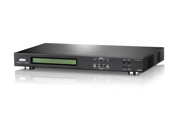 Aten Matrix  4x4 HDMI VideoWall Scaler 2.25Gbps EDID RS232 MultiView Quad { 